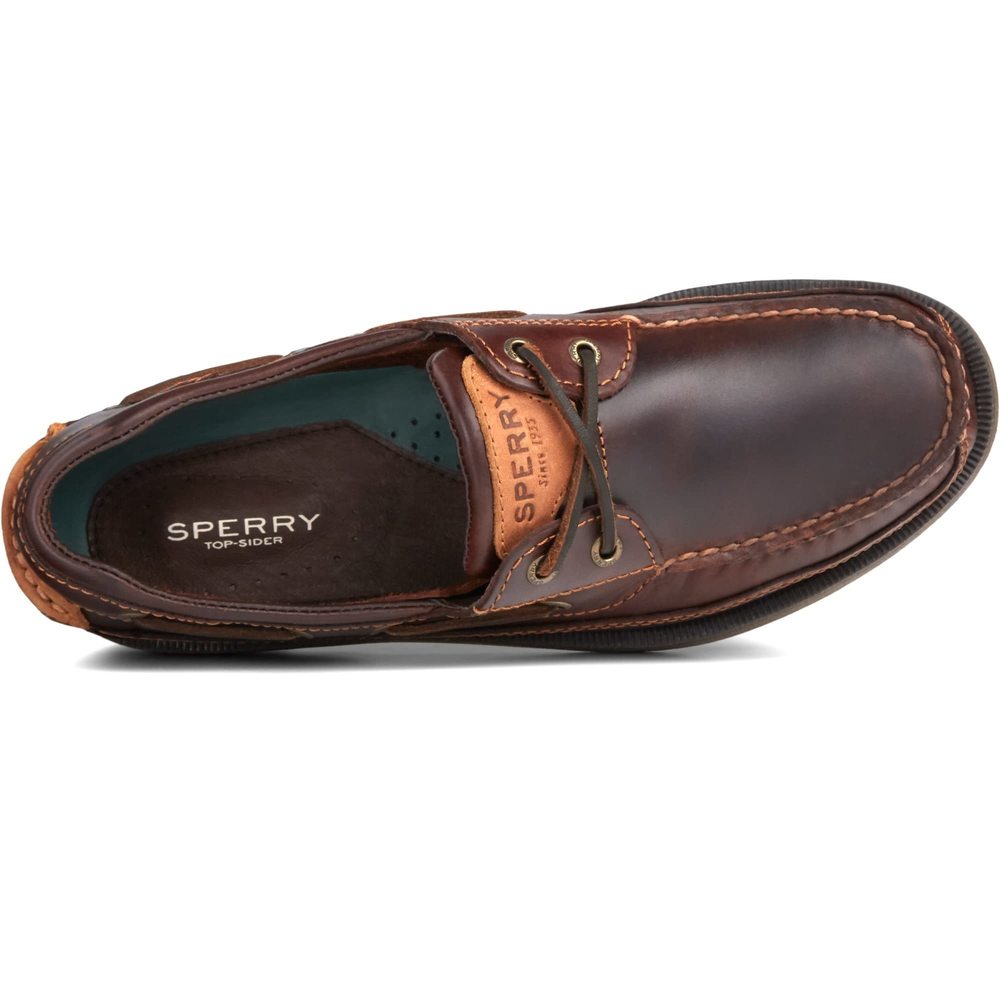 SPERRY MENS MAKO 2-EYE BOAT SHOE, AMARETTO, 13 - Picture 6 of 6